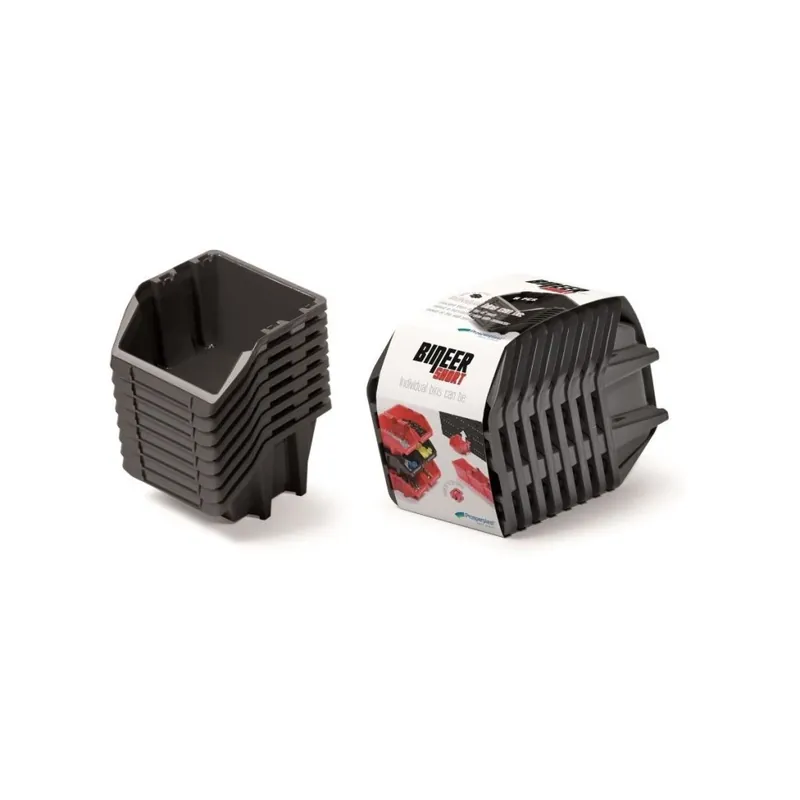 Set úložných boxů 8ks BINEER SHORT 144x118x84 mm černý Kistenberg