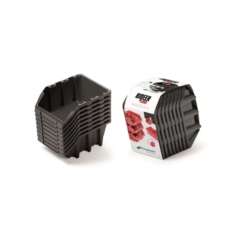 Set úložných boxů 8ks BINEER LONG SET 160x98x70mm, černý Kistenberg
