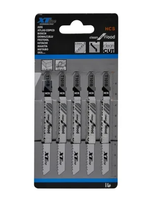 XTLINE Pilové plátky přímočaré | HCS 75 mm, 10 Tpi (1bal/5ks)  XTline