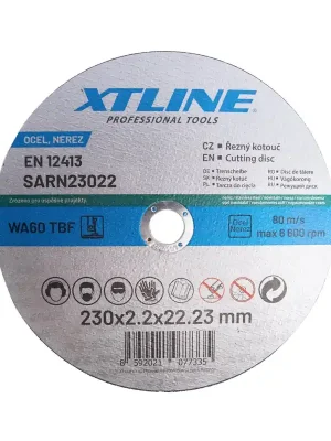 Kotouč řezný na nerez 230x2,2x22mm XTline