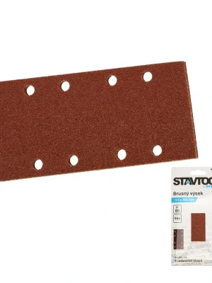 STAVTOOL Brusný výsek na suchý zip, typ BOSCH | 93x185 mm zr. 40 (1bal/5ks) STAVTOOL