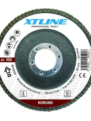 STAVTOOL Kotouč brusný lamelový korund | 115 mm zr. 100 XTline
