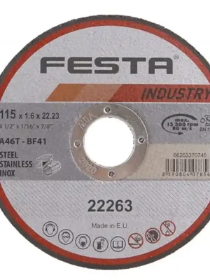 Kotouč řezný FESTA INDUSTRY na kov 115x1.6x22.2mm  FESTA