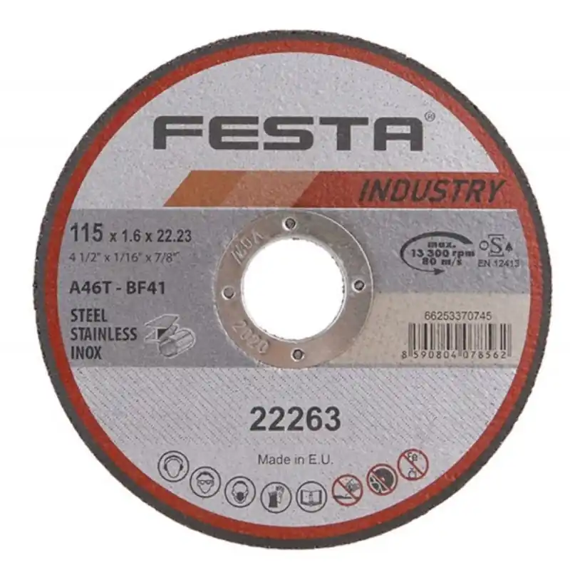 Kotouč řezný FESTA INDUSTRY na kov 115x1.6x22.2mm FESTA