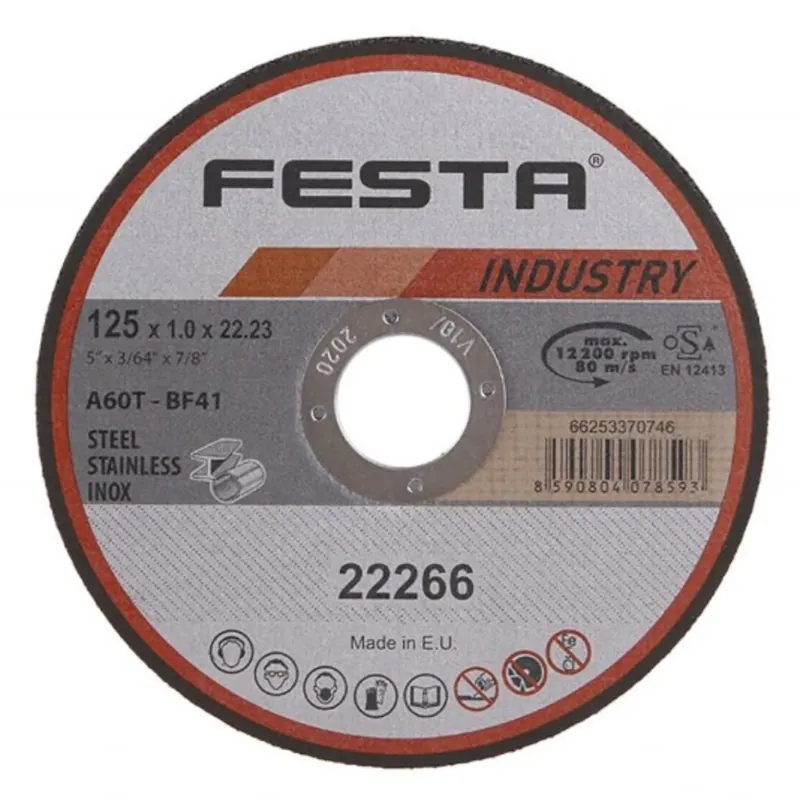 Kotouč řezný FESTA INDUSTRY na kov 125x1x22.2mm FESTA