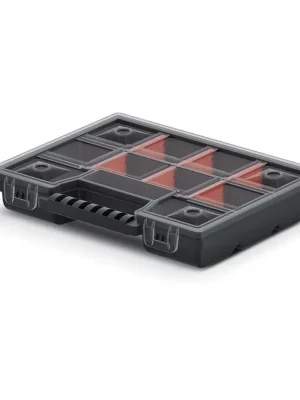 Plastový organizér 10 přihrádek NOR 195x155x35 červený Kistenberg