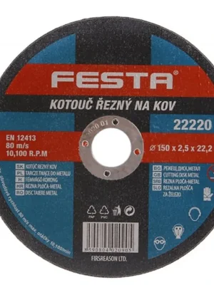 Kotouč řezný FESTA na kov 150x2.5x22.2mm  FESTA