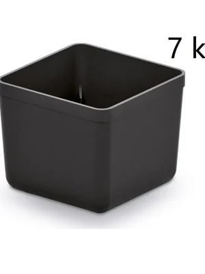 Sada 7 plastových boxů 55x55x55 mm UNITE BOX, černé Kistenberg