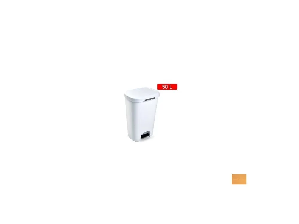 koš odpad 50l pedálový bílý