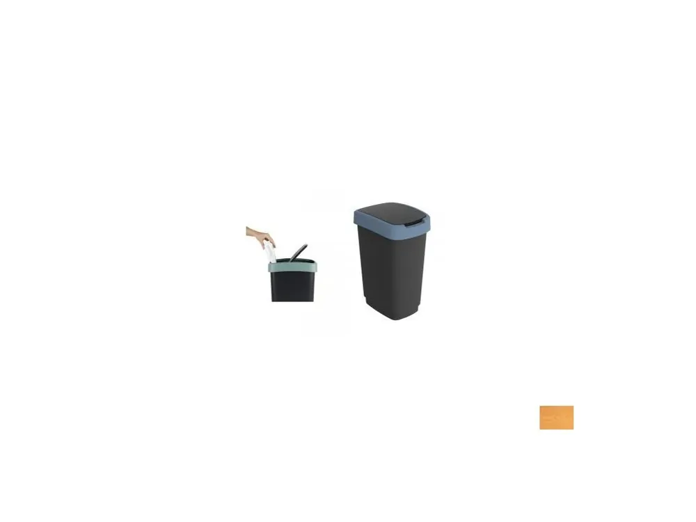 koš na odpad 25l výkl. Twist černá/modrá