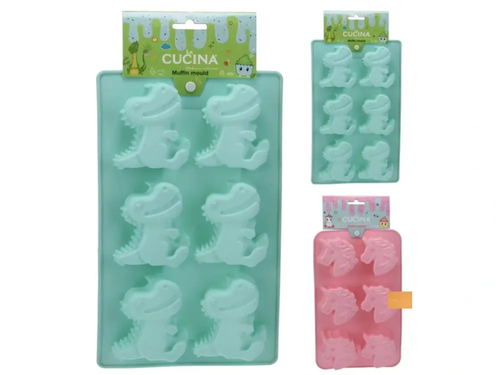 forma jednorožec/dinosaurus silikon 6ks